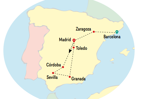 Mapa del viaje
